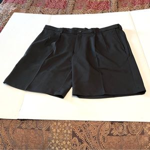 Haggar Cool 18 Pro Men Size 42 Black Golf Shorts Hidden Elastic Stretch Athletic